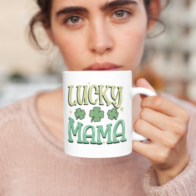 LUCKY MAMA GNOME   COFFEE MUG (LUCKY MAMA FOR EVER COFFEE MUG)