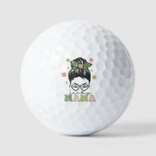 Lucky Mama - Messy Bun - Clover St. Patrick’s Golf Balls