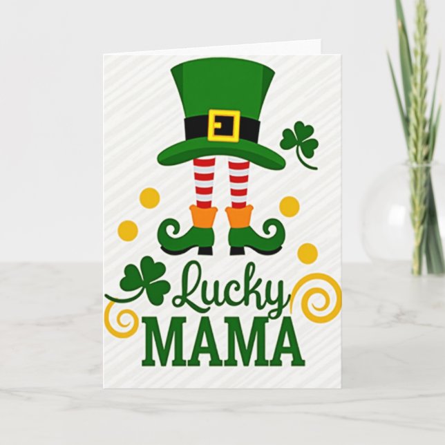 Lucky Mama Shamrock Card (Front)