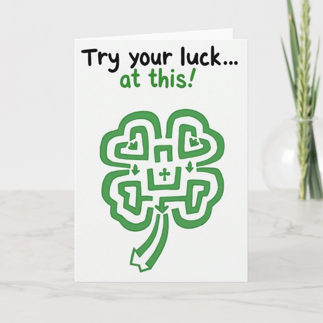 Lucky Maze Fun Card (Front)