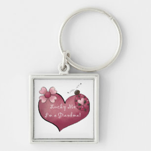 Lucky Me I'm a Grandma Gifts Keychain