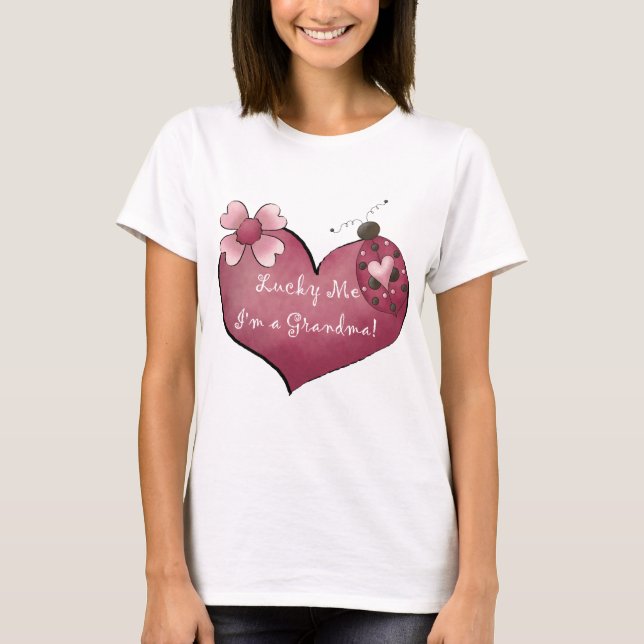 Lucky Me I'm a Grandma Tshirts and Gifts (Front)