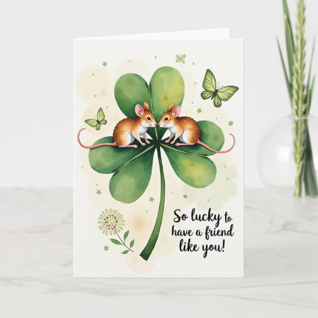 Lucky Mice Friend Card (Front)