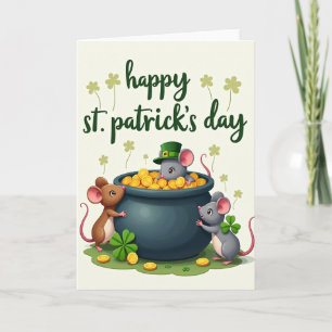 Lucky Mice St Patricks Day Card