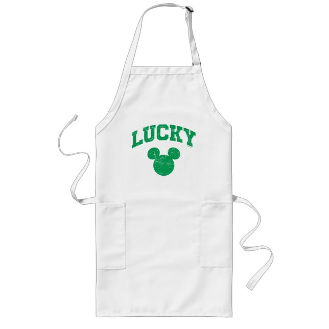 Lucky Mickey Mouse | St. Patrick's Day Long Apron (Front)