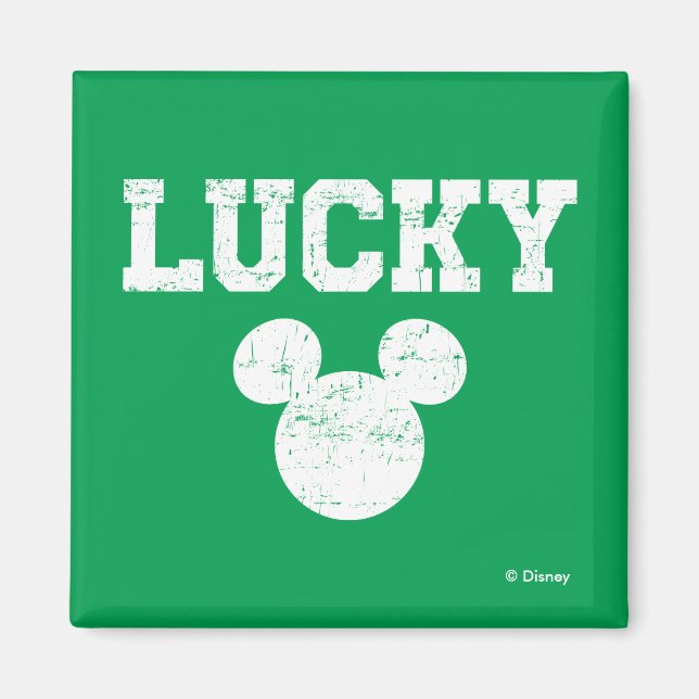 Lucky Mickey Mouse | St. Patrick's Day Magnet (Front)
