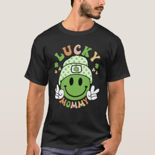 Lucky Mommy Smile Happy Face Meme St Patricks T-Shirt