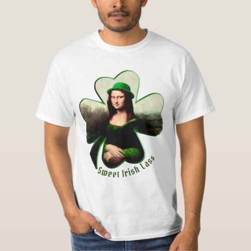 Lucky Mona Lisa St Patricks Day T_Shirt