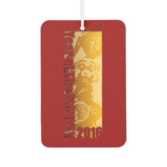 Lucky Monkey Chinese New Year 2016 Air Freshener (Front)