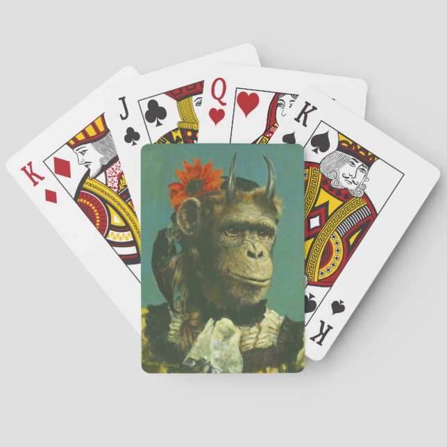 Lucky Monkey Demon Playing Cards (Back)