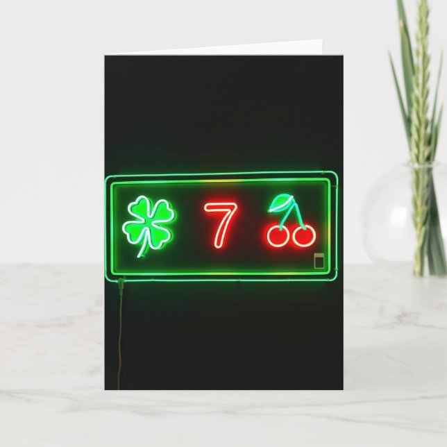 Lucky Neon Symbols Card (Front)