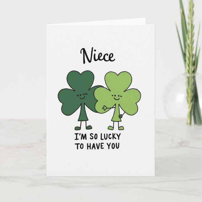 Lucky Niece Love Card (Front)