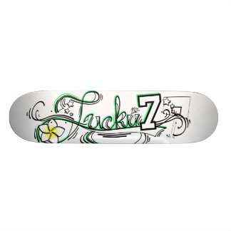 Lucky No. 7 Clear Skateboard Deck