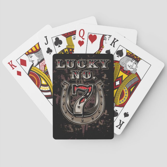 Lucky No 7 Poker Cards (Back)