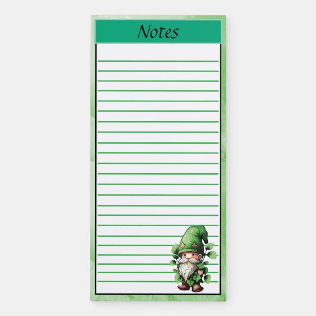 Lucky Notes St. Patrick’s Day Magnet Notepad (Front)