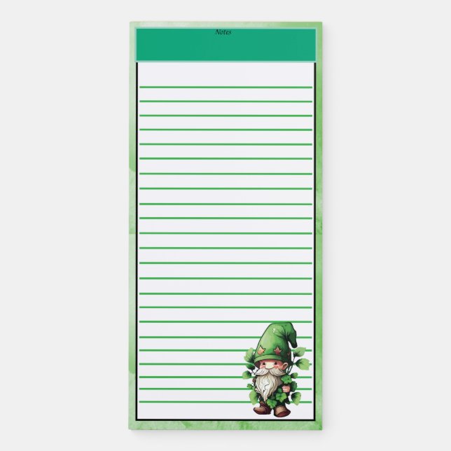 Lucky Notes St. Patrick’s Day Magnet Notepad (Front)