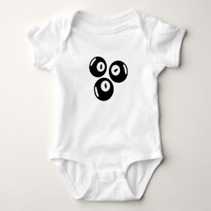 Lucky Number 111 Black Balls Baby Bodysuit