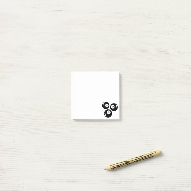 Lucky Number 111 Black Balls Post-it Notes (On Desk)