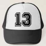 Lucky Number 13 Classic Trucker Hat at Zazzle