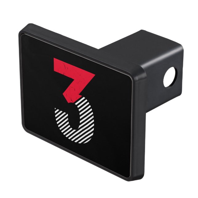 Lucky Number 3 Hitch Cover (Top Right)