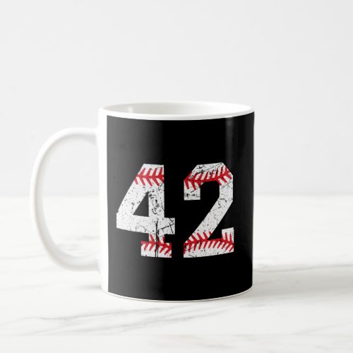 Lucky Number 42 Forty Two Baseball Jersey Number Coffee Mug