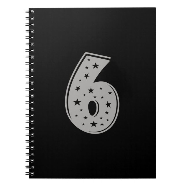 Lucky Number 6 Happy Birthday Notebook (Front)