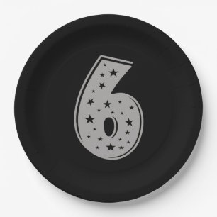 Lucky Number 6 Happy Birthday Paper Plates