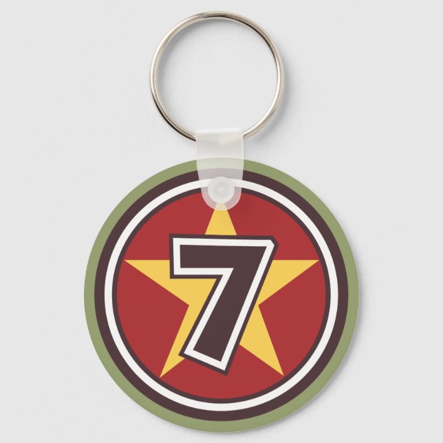 Lucky Number 7 Keychain (Front)