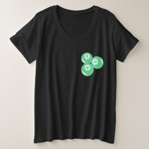 Lucky Number 9 Teal Balls Plus Size T-Shirt