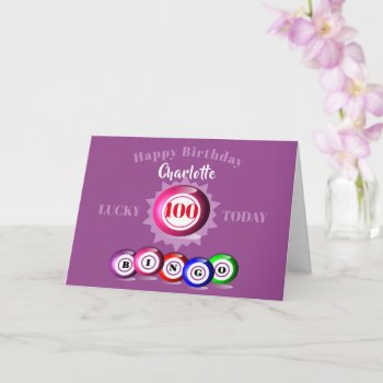 Lucky Number Bingo Themed Birthday Card by Flissitations at Zazzle