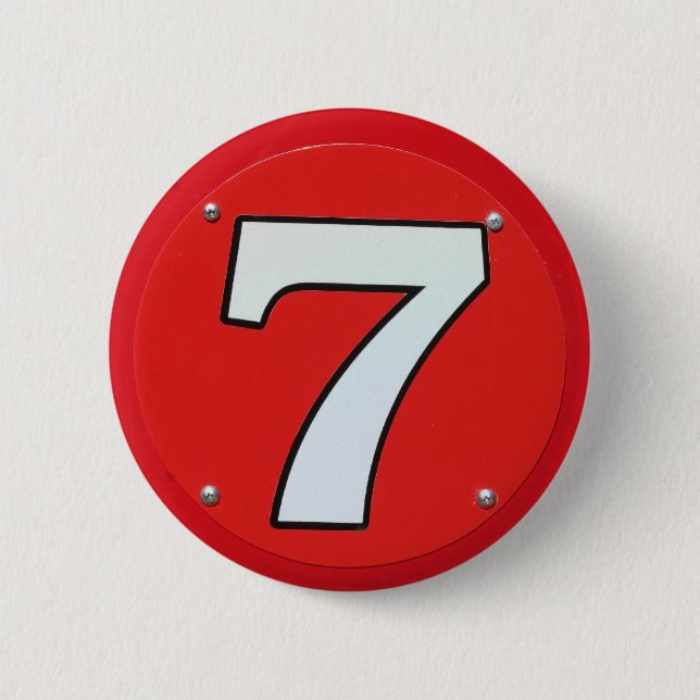 Lucky Number Seven Pinback Button (Front)