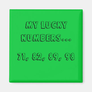 Lucky Numbers Magnet