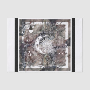 Lucky Numerology Manifesting Magic Galaxy Grunge Tissue Paper
