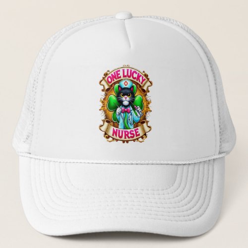 Lucky Nurse Cat  Trucker Hat