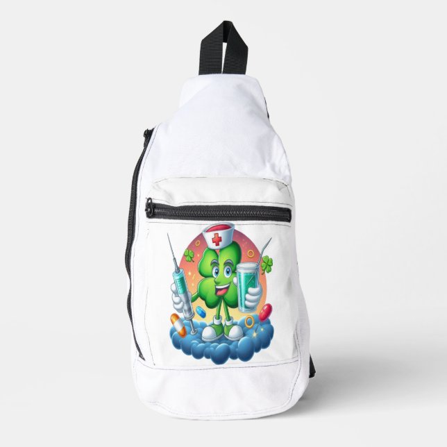 Lucky Nurse Green Shamrock Sling Bag (Front)