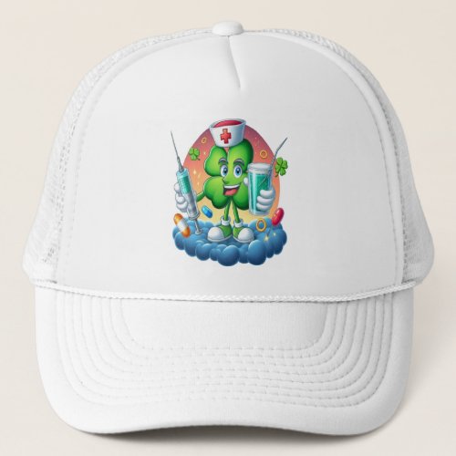 Lucky Nurse Green Shamrock Trucker Hat