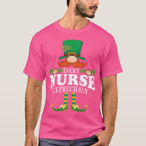 Lucky Nurse Leprechaun Funny St T_Shirt