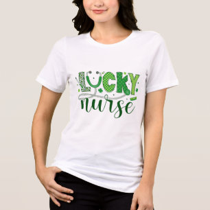 Lucky Nurse St Patricks Day Cute Nurse Tee