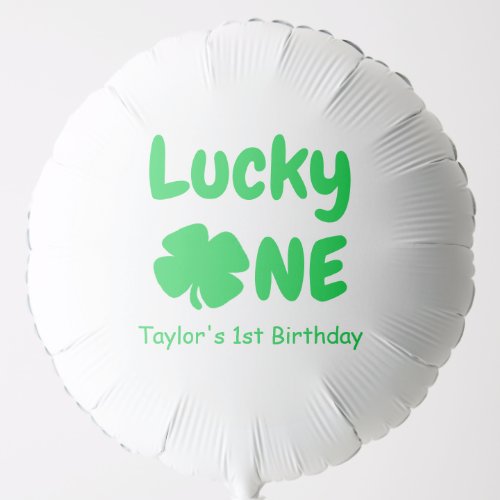 Lucky One 1st Birthday Balloon
