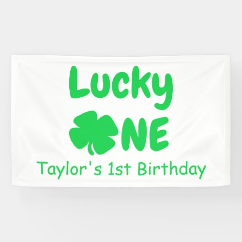 Lucky One 1st Birthday Banner