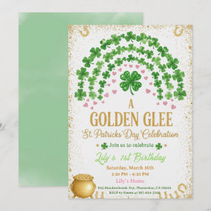 Lucky One 1st Birthday Invitation