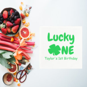 Lucky One 1st Birthday Napkins