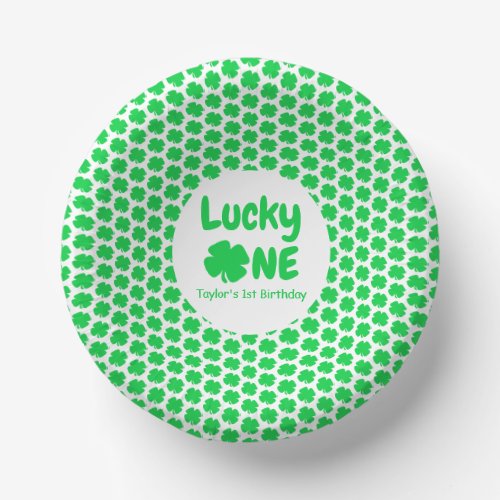 Lucky One 1st Birthday Paper Bowls