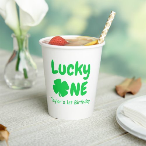 Lucky One 1st Birthday Paper Cups