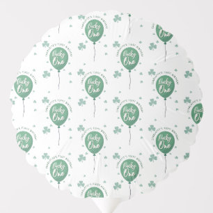 Lucky One 1st Birthday St Patricks Day Clover Balloon