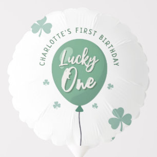 Lucky One 1st Birthday St Patricks Day Clover Balloon