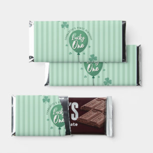 Lucky One 1st Birthday St Patricks Day Clover Hershey Bar Favors