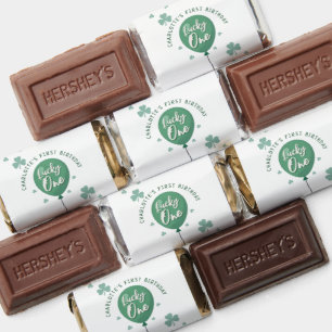 Lucky One 1st Birthday St Patricks Day Clover Hershey's Miniatures