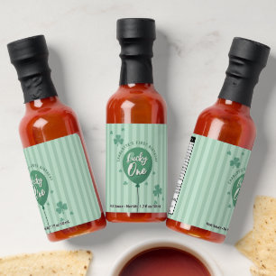 Lucky One 1st Birthday St Patricks Day Clover Hot Sauces