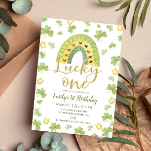 Lucky One 1st Birthday St Patrick's Day Invitation